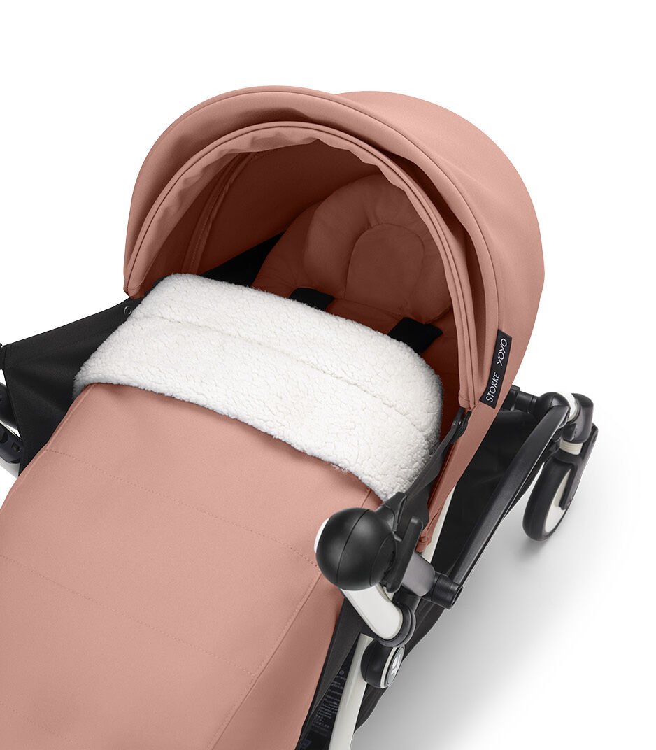 Stokke® YOYO3® 0+ Ginger. White Frame. Headrest detail. galery image 5